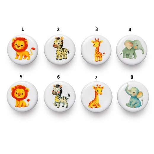 Safari Animal Cabinet Knobs – Lion, Zebra, Giraffe, Elephant Drawer Pulls – Jungle Nursery Furniture Handle - Etsy