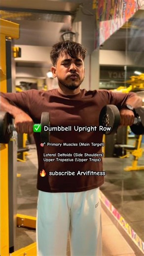 ✅ Dumbbell Upright Row – Muscle Guide #arvifitness
