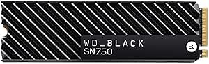 Western Digital 500GB SN750 NVMe Internal Gaming SSD Solid State Drive with Heatsink - Gen3 PCIe, M.2 2280, 3D NAND, Up to 3,430 MB/s - WDS500G3XHC