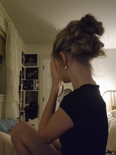 Princess bun (not my best job) #Hairstyle #Hairideas #Princessbun #MessyBun #Fypppp