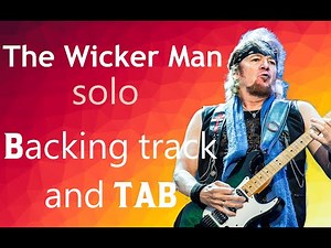 IRON MAIDEN - The Wicker Man - SOLO backing track with TAB