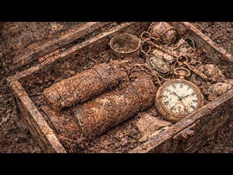 Buried underground for 40 years, the heavily rusted machine was spectacularly revived