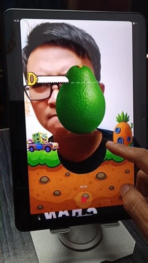 🧽 SpongeBob Cut Avocado #filter #spongebob