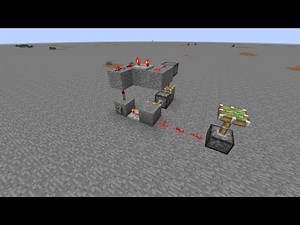 Minecraft Tutorial - Piston Redstone Clock (Compact)