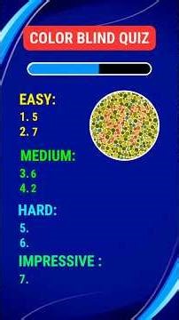 Color Blind Quiz Challenge! 👀 #colorblind #challenge #test #shorts