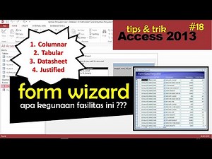 Tutorial Access No. 18 - Form Wizard (membuat Form yang sumber datanya lebih dari satu tempat)