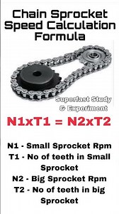 Chain Sprocket Speed Calculation Formula #mechanicalengineering #shorts