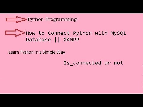 How To Connect Python With MySQL Database || XAMPP (Hindi)
