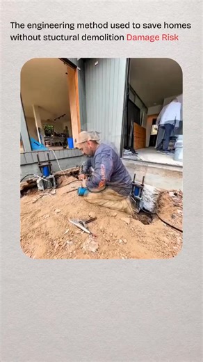 Clip Core TV on Instagram: "This technique strengthens a structure from underneath while repairs are done in safe, controlled steps. Engineers begin by studying the soil, load flow, and existing foundation stress to understand how the building’s weight is carried. Steel piers or concrete supports are then placed under weak areas to transfer the load to stable ground. The building stays in place as these supports slowly take over the weight, preventing cracks, shifting, or surface damage. This me