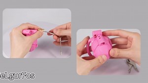 Resin Male Chastity Cage with 4 Adjustable Rings & Spiked Nails - Ventilated SM Bondage Toy, Concealed Lock Design for Secure Penis Training (Black,Arc-Ring)