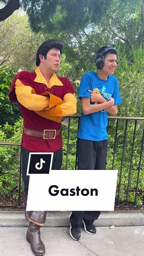 Gaston and Thomas Waiting for Belle at Disney | Autism Awareness