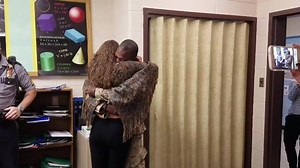 1.4M views · 25K reactions | MTHS student Amaris Butler was surprised today by the arrival of her dad, SGM Harrington Henry, home from deployment in Afghanistan! He arrived with a Police escort to surprise his daughter in class. Welcome home SGM Henry and thank you for your service! | Manchester Township, NJ School District | Facebook