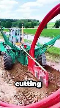 Massive Machine Installs Power Cables Underground Without Digging Trenches