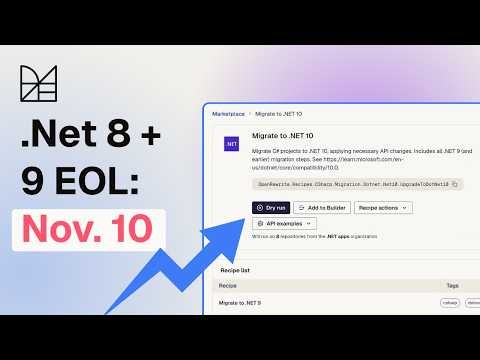 Migrate to .NET 10 Before .NET 8 and 9 End of Support (Nov 10, 2026)