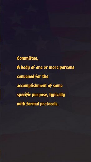 Committee Pronunciation & Meaning US English