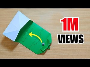 Origami Football Toy | Easy Paper Soccer Field Game! | DIY & Tutorial