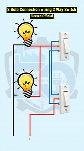 2 Bulb Connection wiring 2 Way Switch #ElectedOfficial #educational #education #electricalengineer #Electricalwiring #electricalengineering #electricalcontractor #electric #electrician #electricity #electrical #electricalwork #ElectricalSafety #electricalservices #BulbWiring | 𝐄𝐥𝐞𝐜𝐭𝐞𝐝 𝐎𝐟𝐟𝐢𝐜𝐢𝐚𝐥