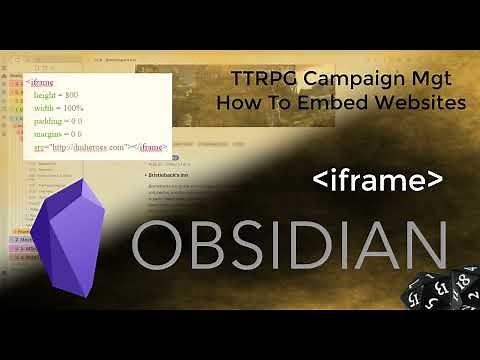 Obsidian - Embed A Website With Iframe