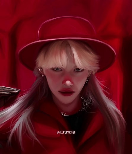 Drawing Felix from Stray Kids - Digital Art Process