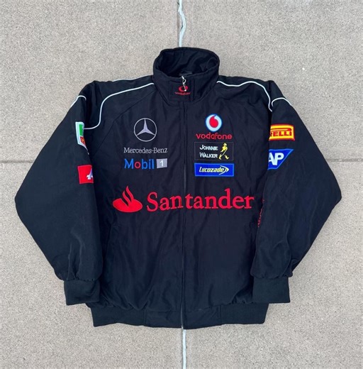 Mercedes F1 Racing Sponsor Jacket, Retro Formula 1 Team Style Coat - Etsy