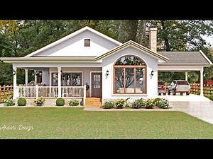 Lovely House Design With Floor Plan | 3 Bedroom With 2-Car Carport | Small Yet Elegant Home ID 1004