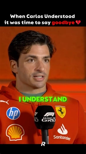 Carlos Sainz’s Farewell Speech Hit Hard 💔