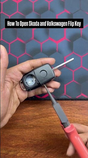 How To Open Volkswagen Flip Key Replacement & ￼Skoda Broken Flip Key #flipkey #shorts