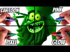 Drawing one Character, but in 4 crazy art styles!