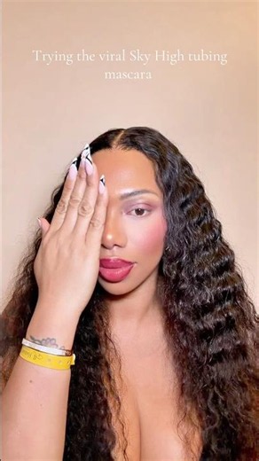 Trying Maybelline Sky High Tubing Mascara for the first time ✨