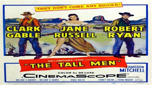 ASA 🎥📽🎬 The Tall Men (1955) a film directed by Raoul Walsh with Clark Gable, Jane Russell, Robert Ryan, Cameron Mitchell, Juan García