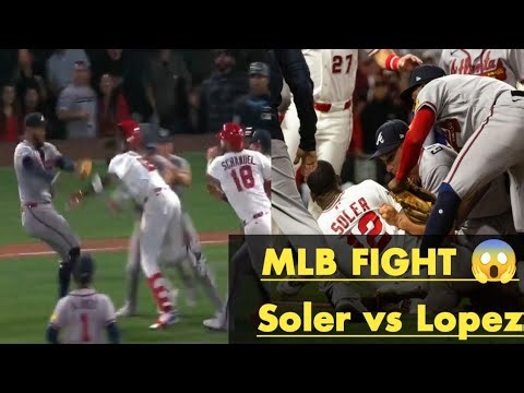 MLB Fight! Braves vs Angels Brawl After Jorge Soler vs Lopez Punches 😱