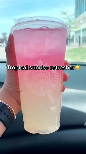 Tropical Sunrise Refresher: A Starbucks Delight