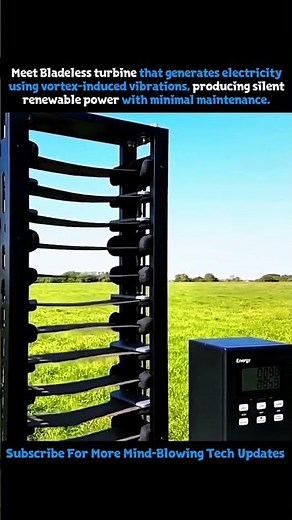 Meet with vortex Bladeless turbines generating Electricity Silently 🔥 #bladelessturbines