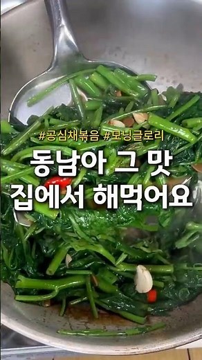 집에서 해먹는 모닝글로리(공심채)#태국음식#베트남음식#모닝글로리레시피