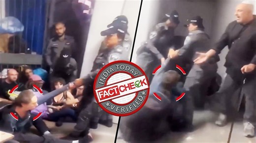 Fact Check: Video of anti-govt protest VIRAL as Israeli police removing Indians from bomb shelter
