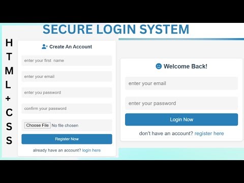 How to create a Login and Registration page using HTML and CSS | Step-by-Step Tutorial