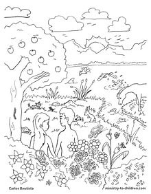 Creation Bible Coloring Page (free download)