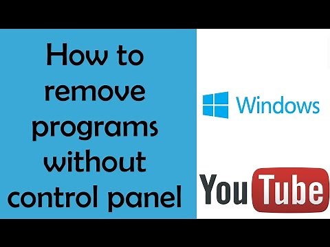 How to remove programs & software without control panel