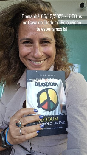 “Olodum e o Símbolo da Paz” – Um chamado à consciência, identidade e transformação Nesta sexta feira dia 05/12/2025 acontecerá no Brasil o lançamento de “Olodum e o Símbolo da Paz” , obra de JS Oliveira que resgata, com sensibilidade e profundidade, a origem e o significado de um dos símbolos mais reconhecidos da cultura afro-brasileira e da luta pela igualdade. Com uma narrativa envolvente, o JS mostra como a marca do Olodum nasceu e se consolidou como um emblema de resistência, identidade, uni