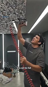 FRP silver pleated board,creat technological space. - #wall #wallpanel #walldecor #walldesign #decorating #decor #decors #interior #interiordesign #interiordecor #interiordesigner | Stephen materials