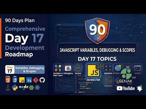 🔥 Day 17 - 90 Days Full Stack Challenge | JavaScript Variables, Data Types & Debugging 🚀