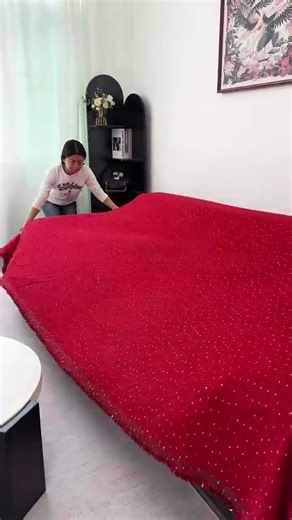 Red Sofa Makeover | Easy Stretch Cover Transformation | Living Room Refresh🐰🛋️😍