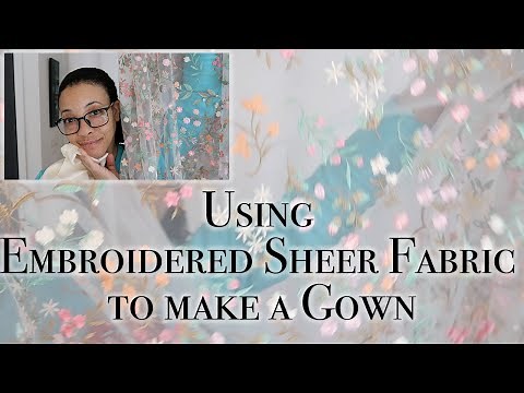 How to Make a Dress with a Sheer Overlay | Sewing with Embroidered Mesh Fabric