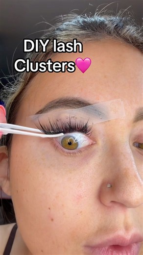 The Easiest Way to Apply Cluster Lashes 👁️✨ DIY Lash Tutorial