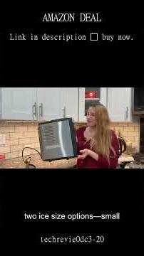 Kismile Portable Ice Maker 26lbs in 24Hrs with Self-Cleaning and Selectable Ice Sizes for Home