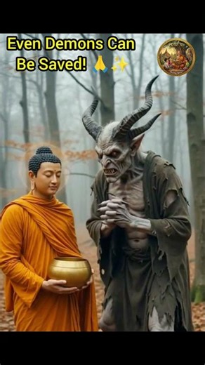 ဘီလူးမှ လူအဖြစ်သို့.Even Demons Can Be Saved! 🙏✨​#Buddha #Shorts #Buddhism