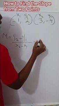 How to Find the Slope from Two Points | Rise Over Run Explained