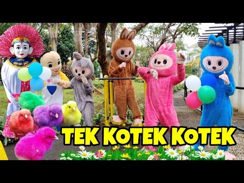 TEK KOTEK KOTEK | LAGU ANAK AYAM| ONDEL ONDEL DAN BADUT JOGET LAGU ANAK AYAM| AYAM WARNA WARNI