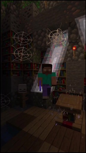 Exploring Minecraft's Library: A Herobrine Adventure