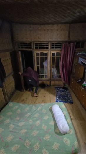 The solidity of sleeping at night in the village house